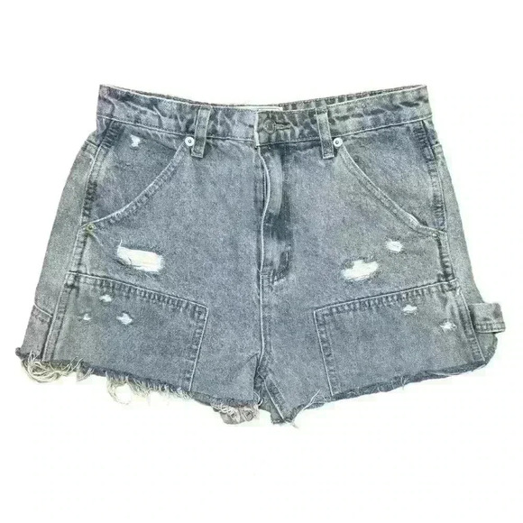 Signature8 Cut Off Cargo Utility Denim Shorts Size Small​ - Picture 4 of 12